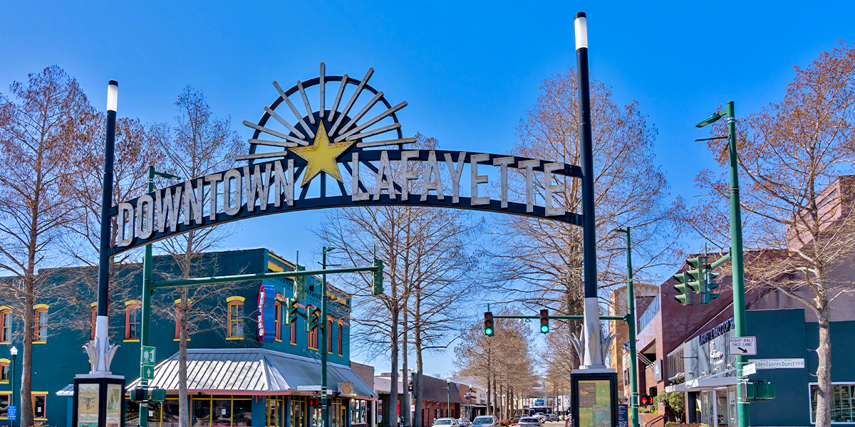 Photograph of downtown Lafayette, Louisiana