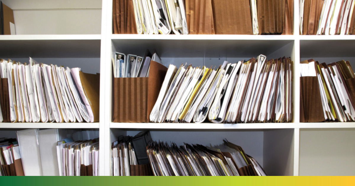 Files on shelves