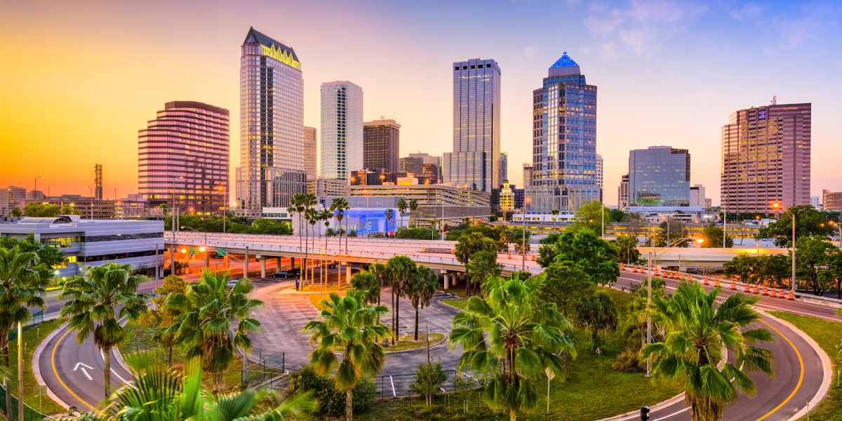 Skyline of downtown Tampa, Florida, USA