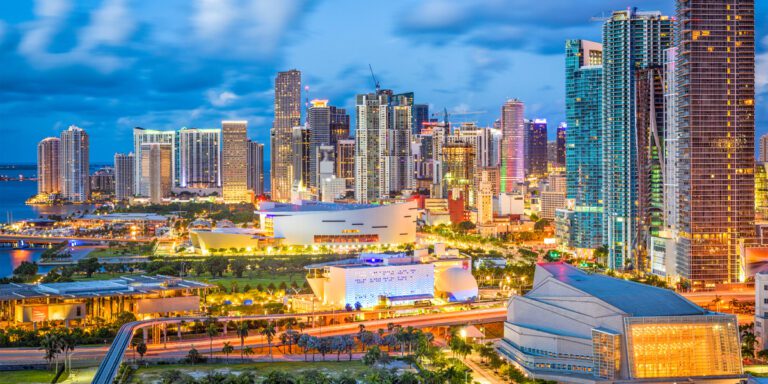 Skyline of downtown Miami, Florida, USA